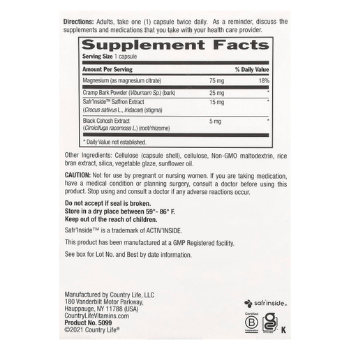 Country Life, PMS Rescue ™, таргетированная поддержка при ПМС, 60 веганских капсул