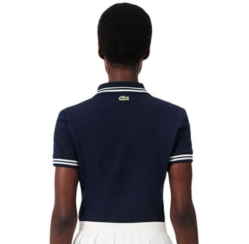 Женское теннисное поло Lacoste Roland-Garros Edition Petit Pique - navy blue