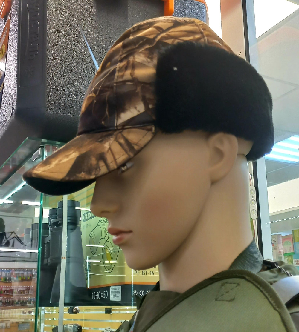 Бейсболка с ушами зим мех Вояж
