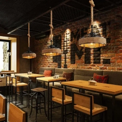 Натуральная веревочная лампа E27, ретро стиль