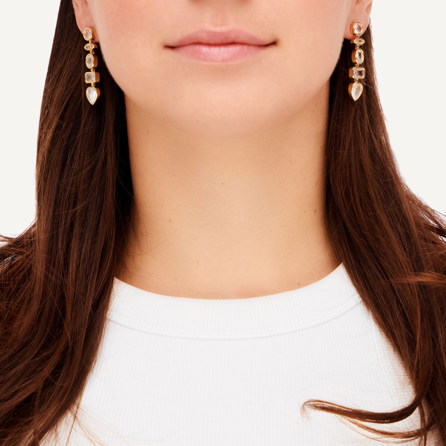Серьги Geometric Figures Earrings - Gold