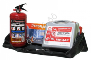 Сумка автомобилиста "МаякАвто"№5 ДЛЯ ТО - 9273на (огнетуш+аптеч+знак ав+Ш)