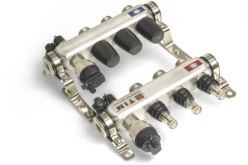 Кол. группа с расход.  9-вых.(нерж. квад.)"TIM"