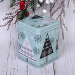 Банка жестяная «Снежинка» 800мл 8,9*8,9*11,4см