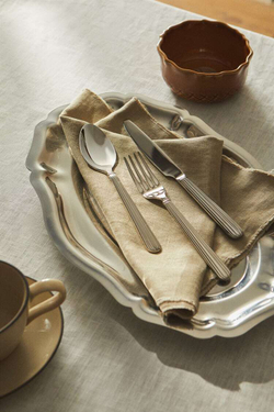 ZARA HOME НАБОР СТОЛОВЫХ ПРИБОРОВ, СТАЛЬНОЙ