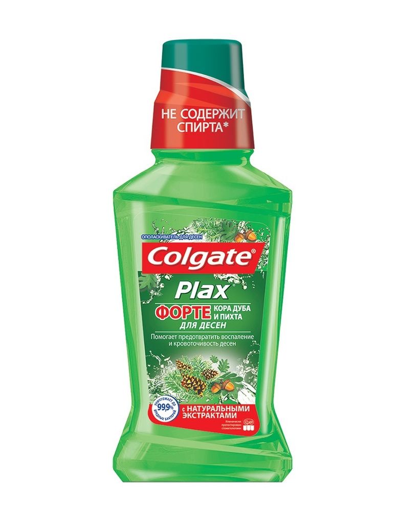 Colgate Ополаскиватель для полости рта Plax Форте, кора дуба и пихта, 250 мл