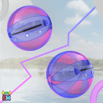 Аттракцион Водный шар ПВХ «Сине-розовый» 2*2*2 м