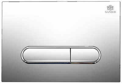 Кнопка для инсталляции с ПЛОСК. клав. (ХРОМ)  GANZER  (24/1шт)