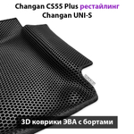 Передние автомобильные коврики ЭВА с бортами для на Changan CS55 Plus (21-н.в.) рестайлинг/ Changan UNI-S