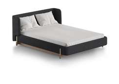 Кровать Basic спальное место 140*200 см (серый, букле)