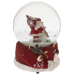 GAEM Фигурка декоративная "Дед Мороз" в стекл шаре (ключ,муз), L11 W10 H14 см