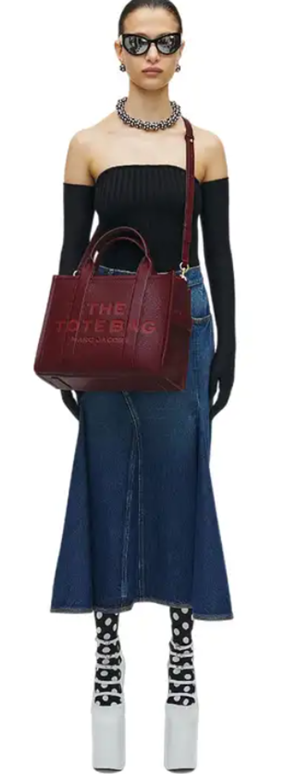 The Leather Medium Tote Bag – Cherry