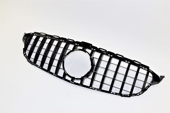 Решетка радиатора V.1 глянцево - черный для Mercedes C class W205 2015-2017