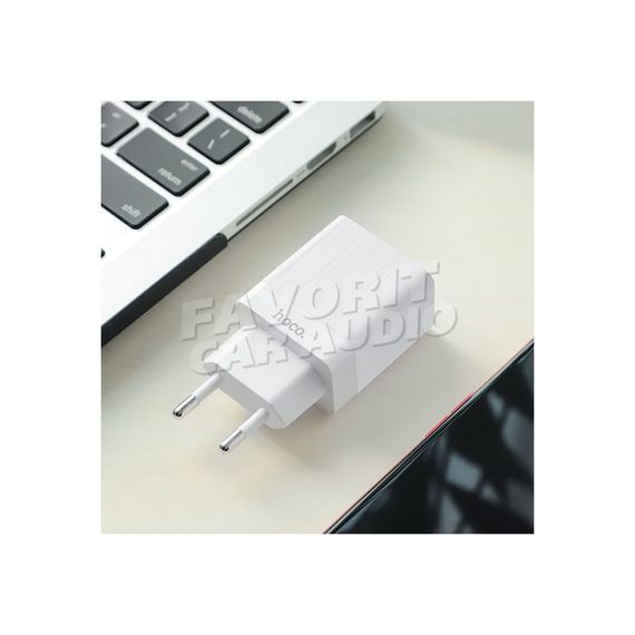 СЗУ 2 USB HOCO C51A Prestige 3400mA пластик белый