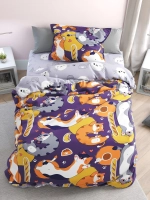 Постельное белье 1,5 бязь Павлайн FreeDom Кот Батон вид 1 с 1 нав. 70*70