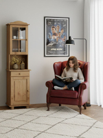 Шкаф навесной Лена однодверный из сосны (верхняя часть буфета Лена), бейц