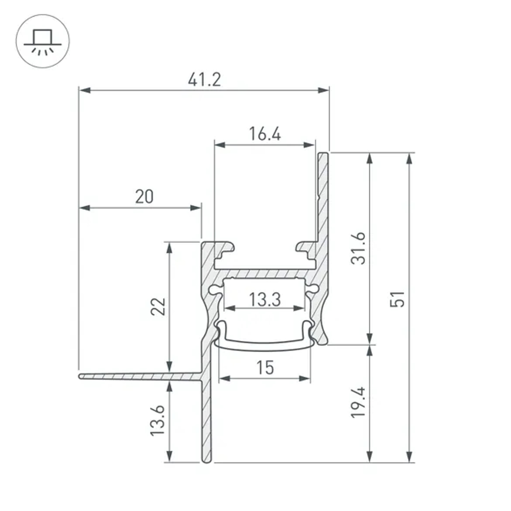 Профиль СEIL-S14-SHADOW-T-2000 BLACK (Arlight, Алюминий) 040779