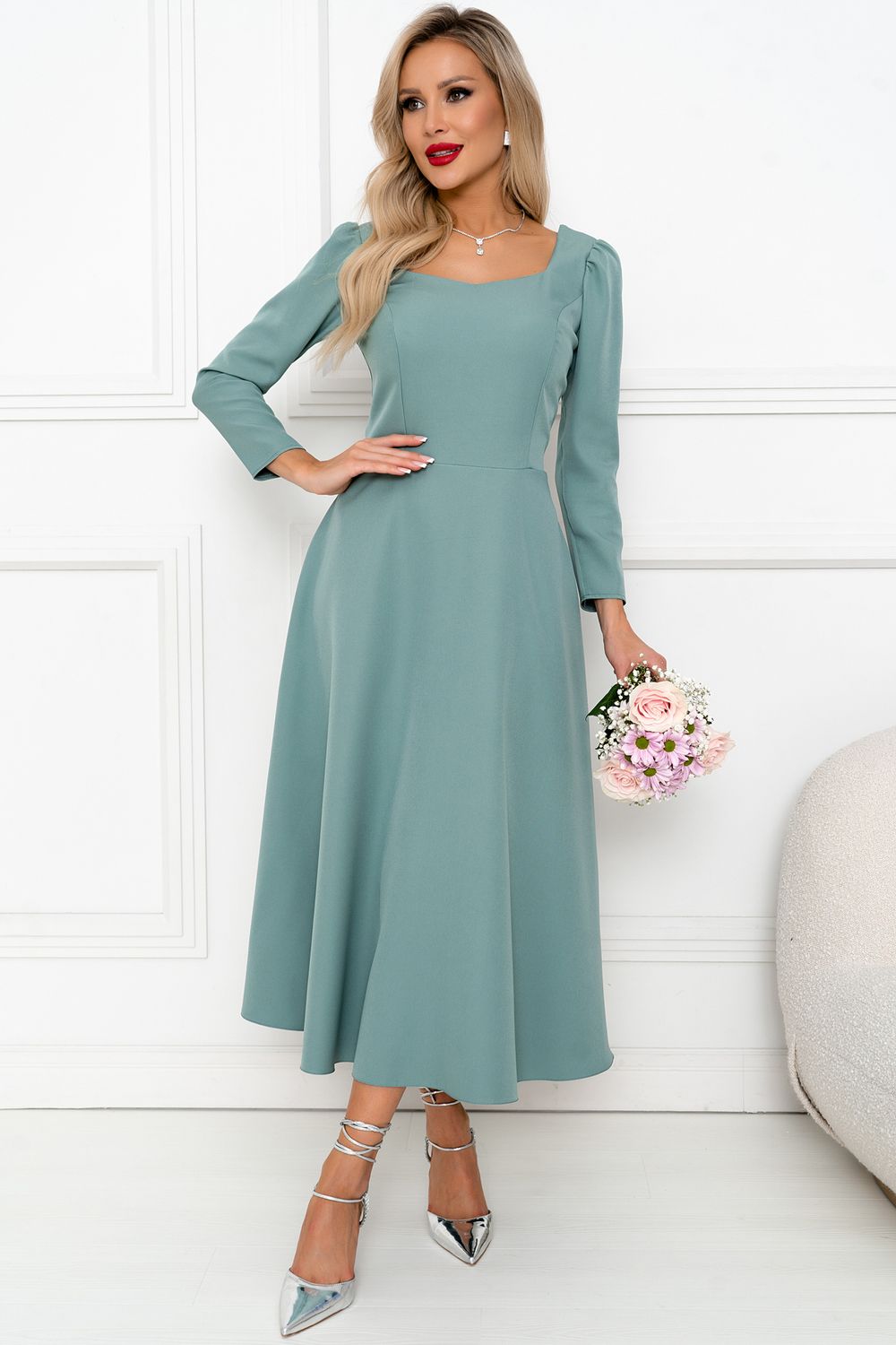 Платье Торжество (фисташковый) Р11-1201/4 Nikol (Акция)