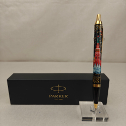 Ручка расписная Паркер "Москва. Кремль" с росписью Палех