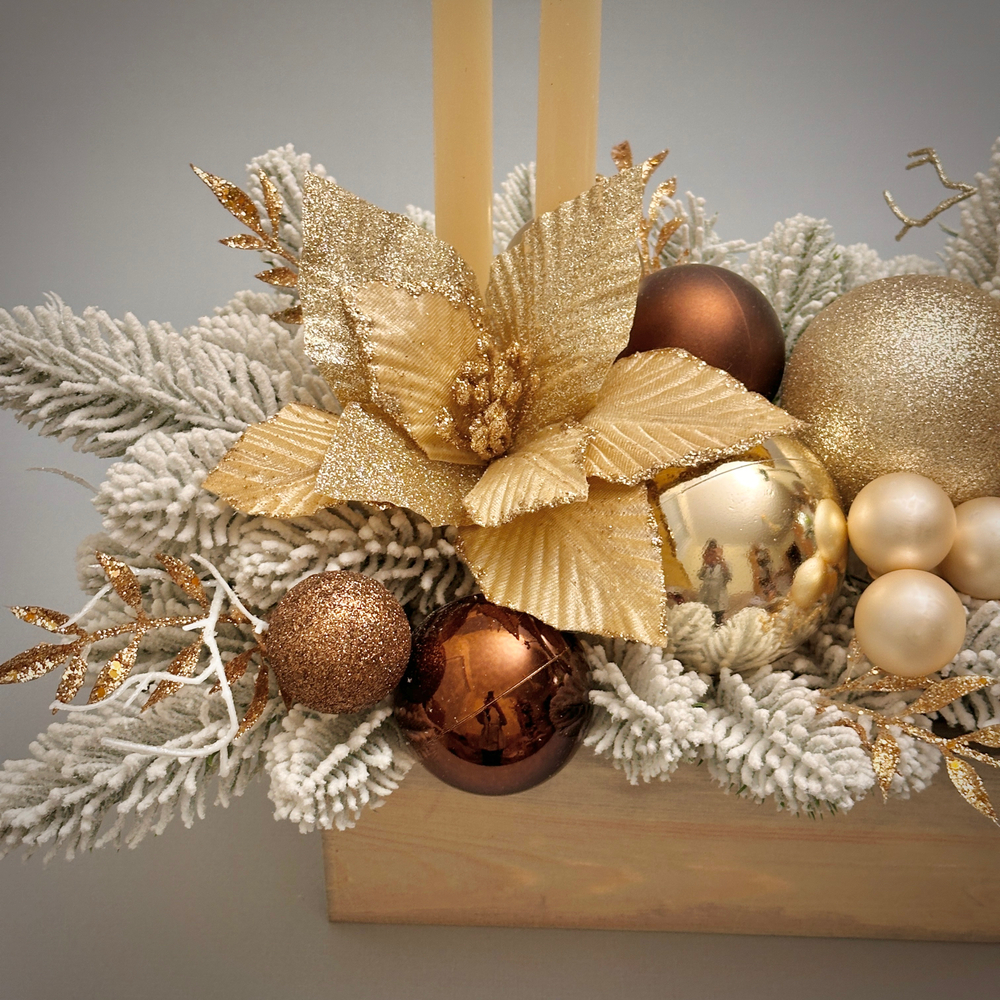 «Тёплое сияние» - новогодняя композиция со свечами