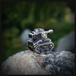 Темлячная бусина "Танк RAGE" для ножей , латунь