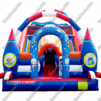 Надувная горка "Лунатик", размер 5*4*4,5 м.