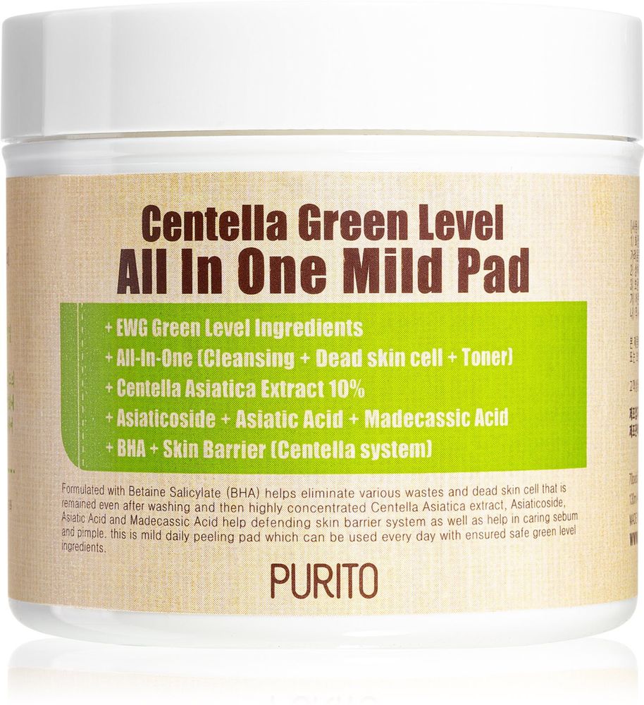 Purito отшелушивающие подушечки для лица Centella Green Level