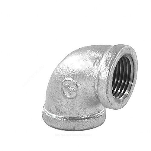 Угольник проходной чугун оц Ду 32 (1 1/4") ВР/ВР Fittex PLUS