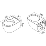 Унитаз подвесной Boheme Bianca 963-SET-W, белый глянец с крышкой-сиденьем с микролифтом