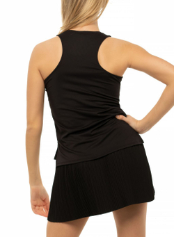 Женский топ теннисный Lucky in Love Laser Novelty Technology Feeling Lucky Racerback Tank - черный