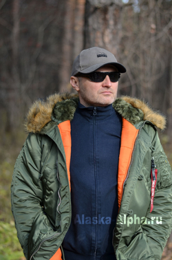 Куртка Аляска Alpha Slim Fit N-3B Parka (оливковая - s.green/orange)