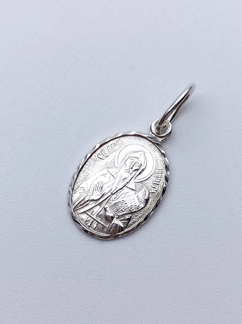 Образок из серебра/Без покрытия/С подвижным ухом/Никита