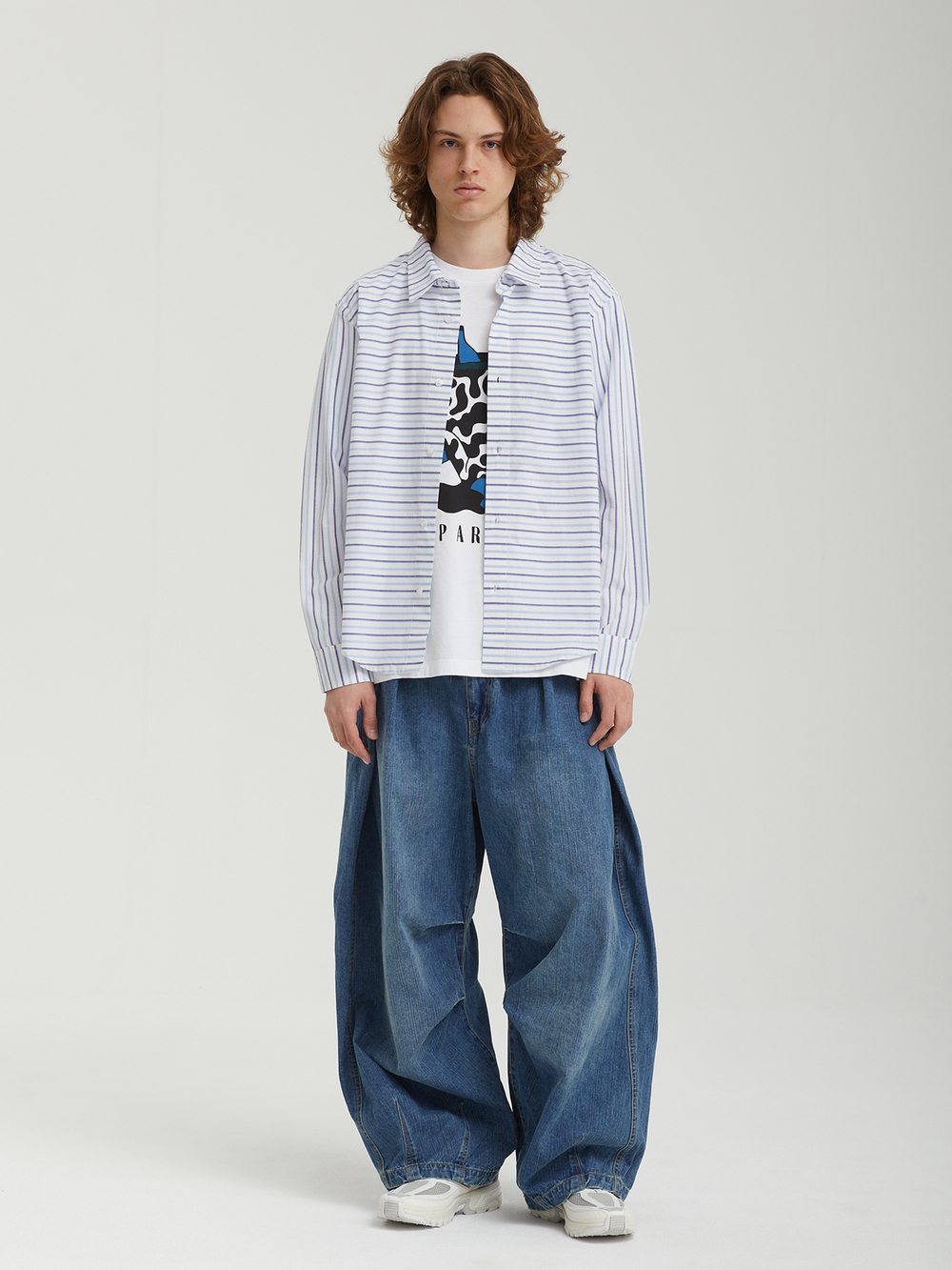 Джинсы Lap Pleated Washed
