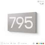 Номер на дверь 795, табличка на дверь для офиса, квартиры, кабинета, аудитории, склада, серая 120х70 мм, Айдентика Технолоджи