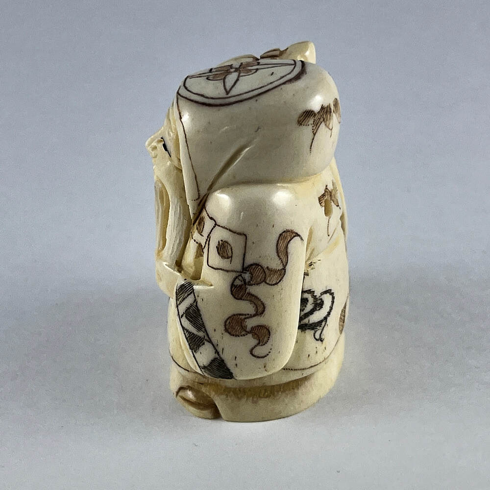 Статуэтка нэцкэ Фукурокудзю с волшебной колотушкой