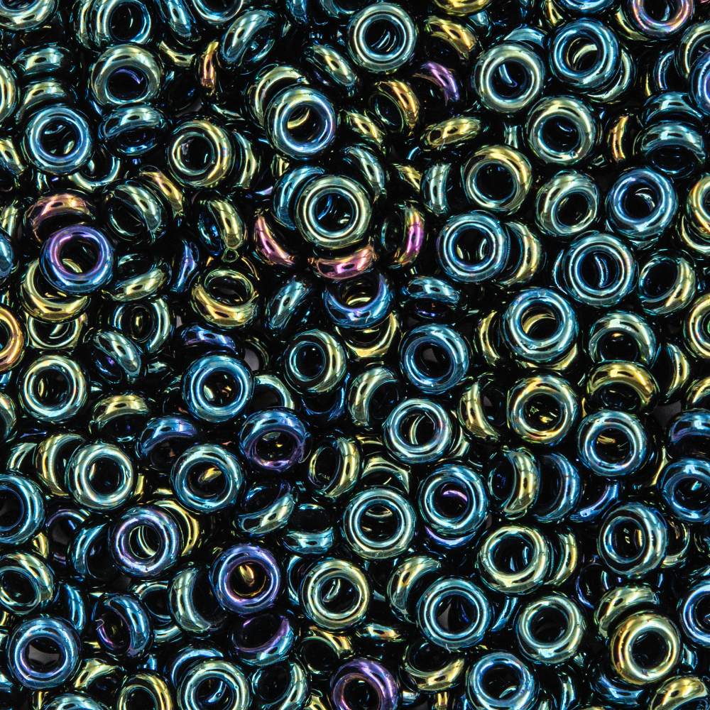 Японский бисер TOHO Demi 8/0 (№84), металлизированный, непрозрачный глянцевый