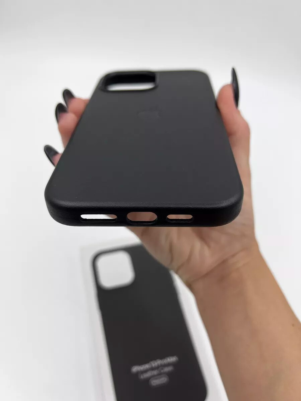 Кожаный чехол Leather Case iPhone 13 Pro Max, Black Черный