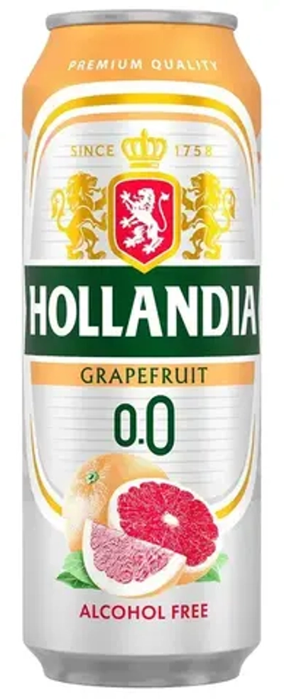 Пиво безалкогольное Hollandia Грейпфрут, 0,45 л