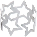 Набор колец для салфеток 6шт «Звезды» 4*3см, серебро