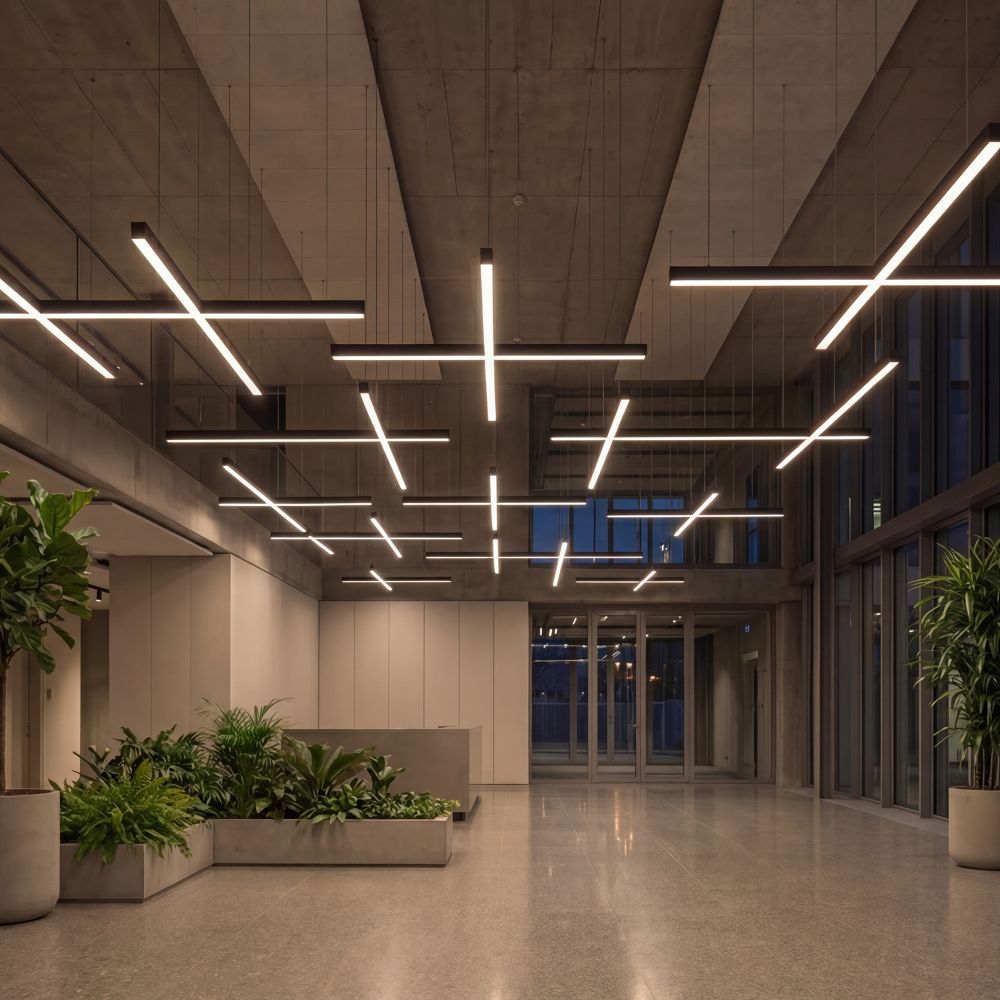 ULO-N10A-20W-4000K-L60 IP40 BLACK Светильник линейный светодиодный подвесной. Прямой. 60см. Белый свет 4000K. 2000Лм. Алюминий. Цвет черный. TM Uniel