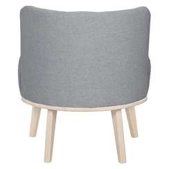 Кресло Жирон ткань серый, каркас лак