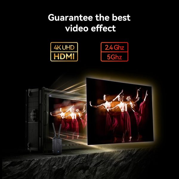 Видеосендер Hollyland Pyro H (4K HDMI, 1TX+1RX), Черный | Black