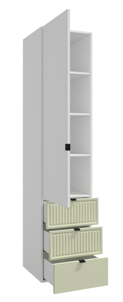 Шкаф для одежды, шкаф белый,зеленый, Окленд 79-653Ф