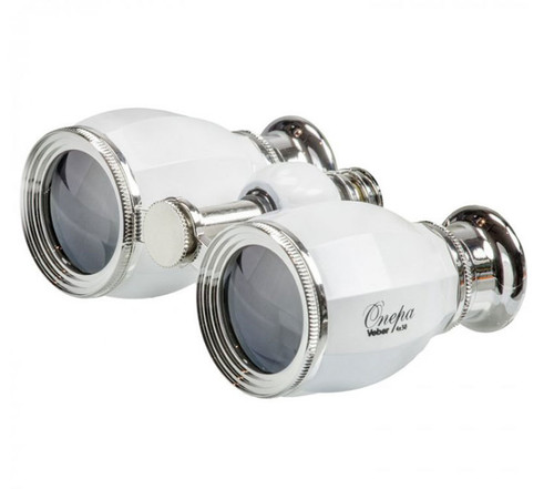 Бинокль Veber БГЦ 4x30 А02  белый/серебро с фокусировкой