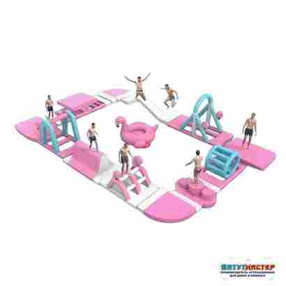 Коммерческий надувной аквапарк «Фламинго-парк» 16×9×3 м