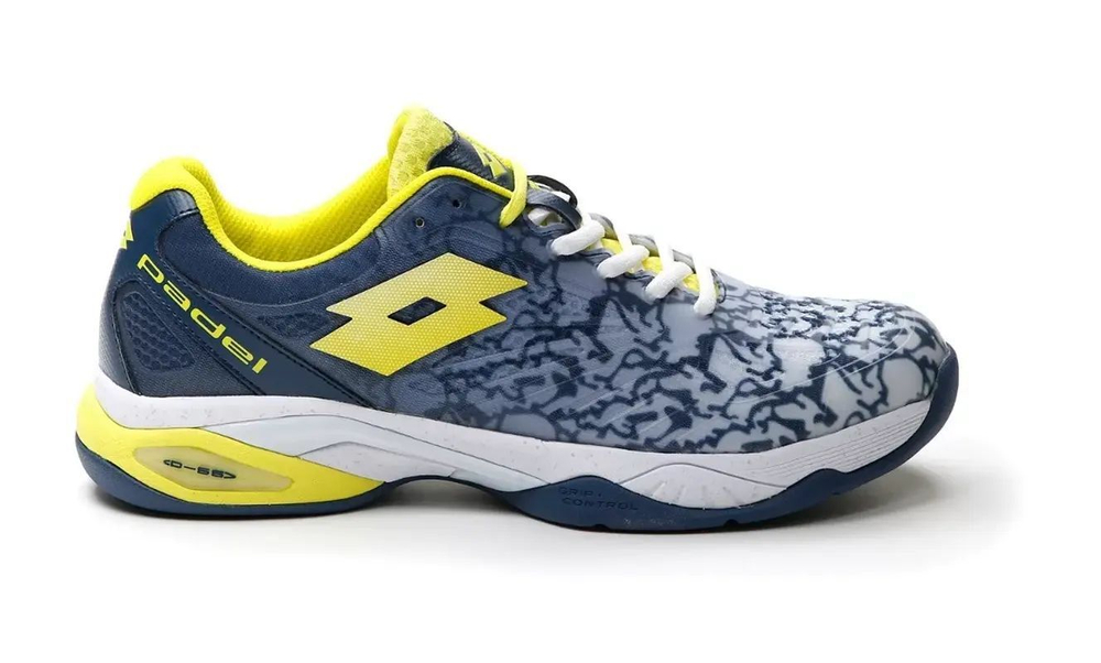 Мужские кросовки для Padel Lotto Superrapida 200 III - all white/acid yellow/dark denim