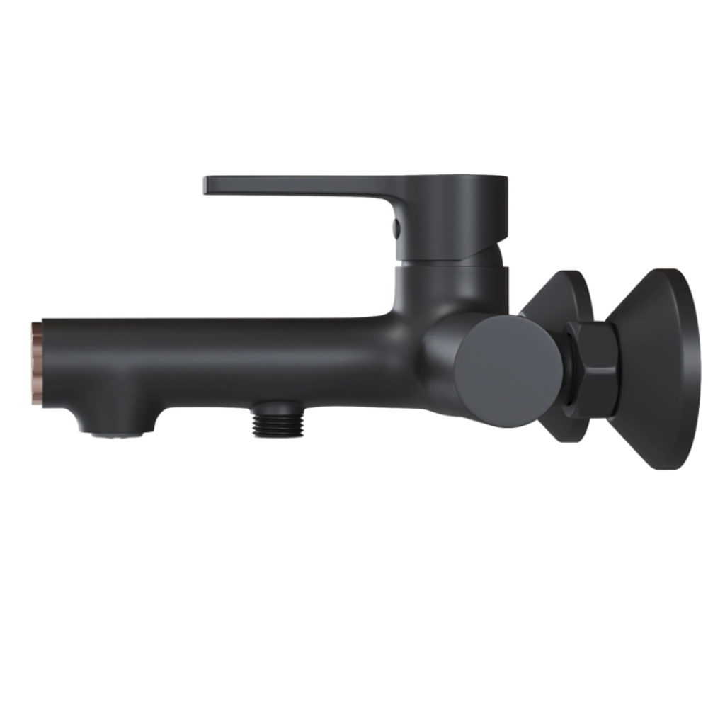 Смеситель для ванны 35k MIXLINE ML23-01 "Round Black"