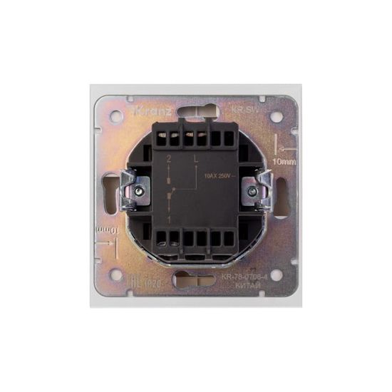 Выключатель STRONG 1 кл проходной (переключатель) 10А с/у жемчуг KRANZ