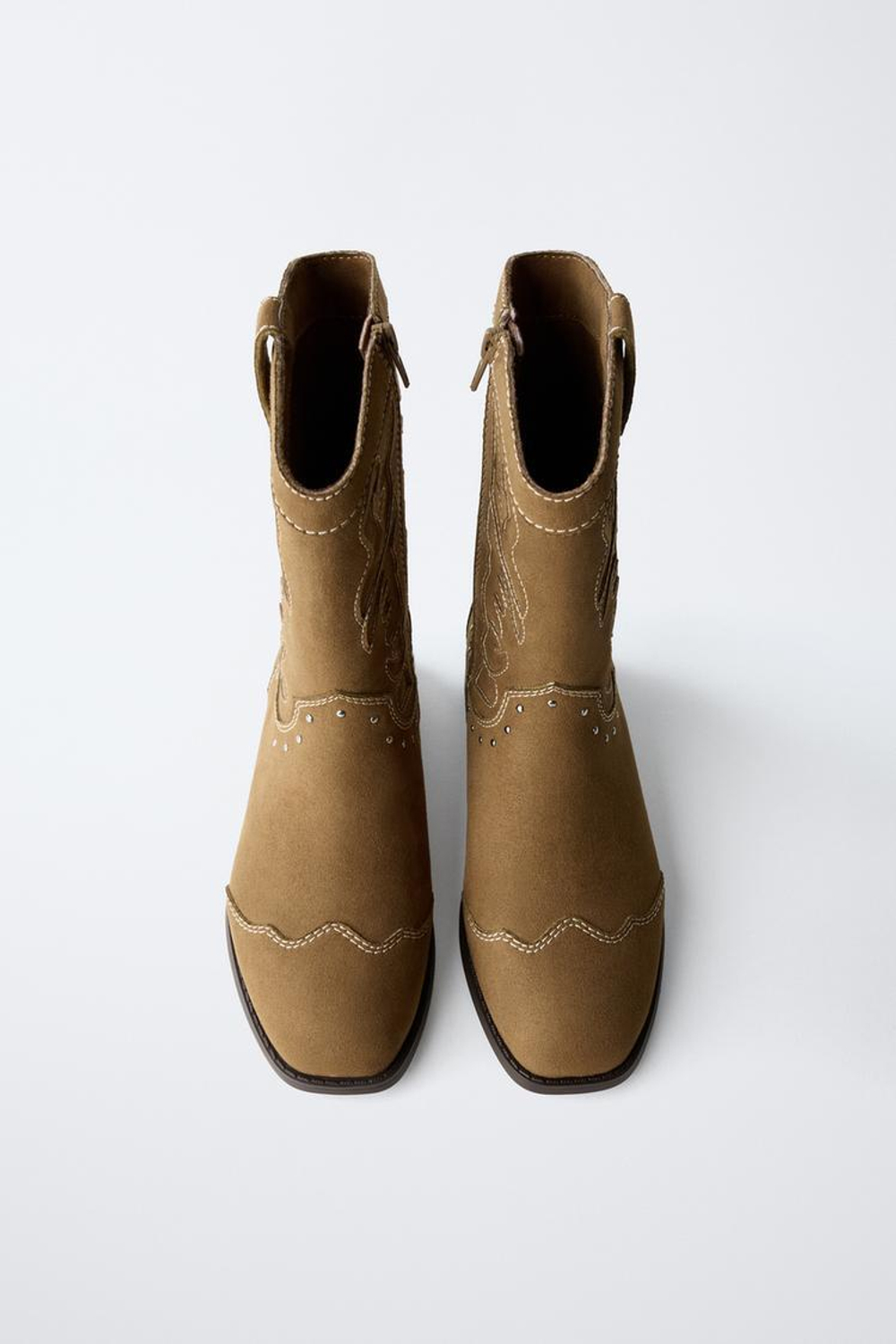 ZARA КОВБОЙСКИЕ САПОГИ, КОРИЧНЕВЫЙ