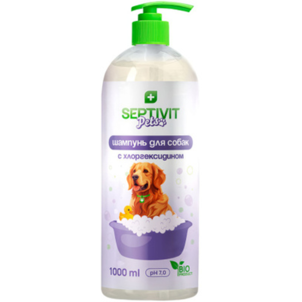 Шампунь для собак SEPTIVIT с хлорокседином 1 л